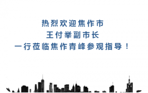 熱烈歡迎焦作市王付舉副市長一行蒞臨焦作青峰參觀指導！